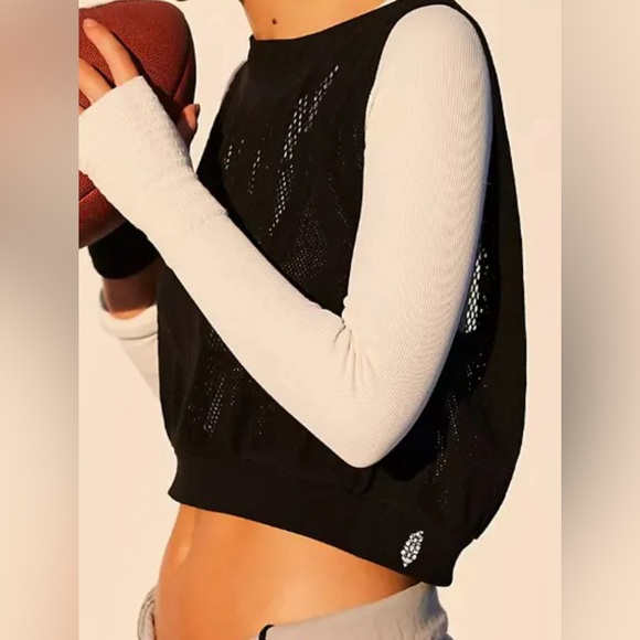 Free People | Running Through My Mind Tank in Black - Picture 2 of 4